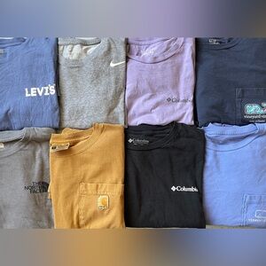 Assorted Branded T-Shirt & Sweatshirt Lot - Columbia, Nike, Carhartt